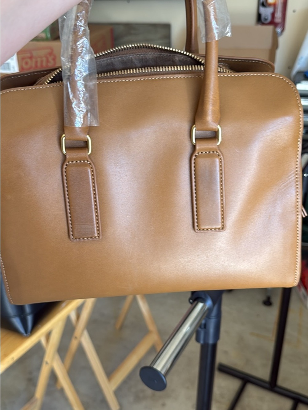 J.W. Hulme Co. Leather Satchel with Top Handles - Picture 5 of 7